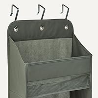 Vista 5 de Yaxa Basics Over the Door Organizer with 5 Tiers, Large, Charcoal