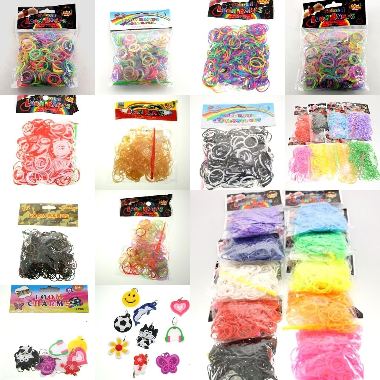 Zac's Alter Ego Colourful Loom Bands Set -180,000 Bands with 3000 S-Clips, 240 Charms and 12 Loom Boards
