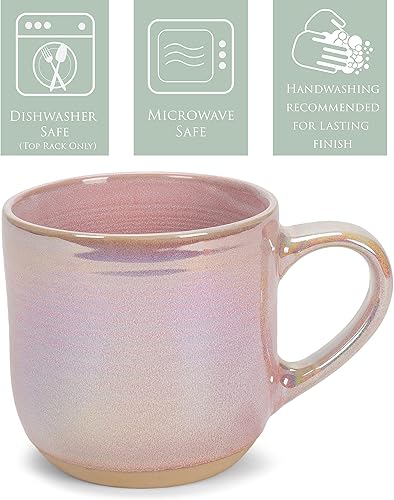 Miniatura 10 de Elanze Designs Glossy Reactive Glaze - Taza grande de 17 onzas líquidas para cocina, de grado alimenticio, cerámica de grado alimenticio, taza de
