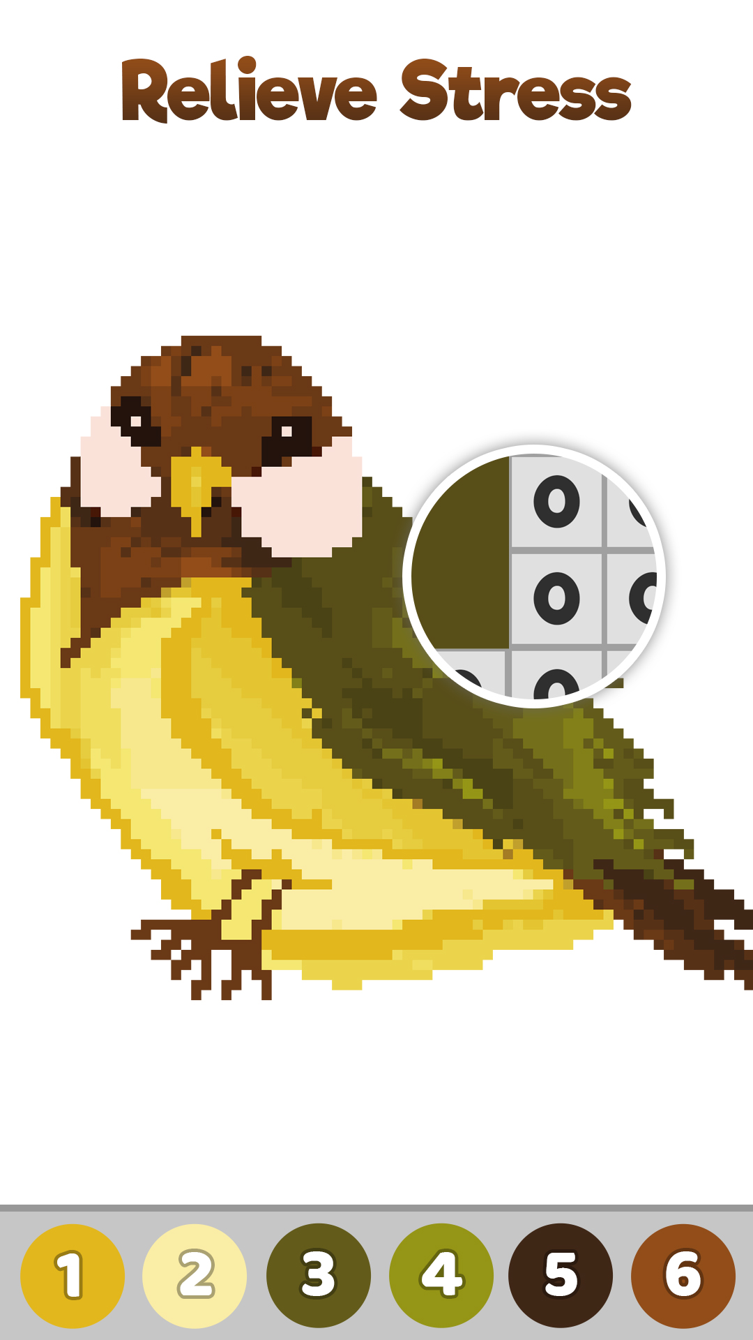Birds Pixel Art Paint by Number, Sandbox Coloring