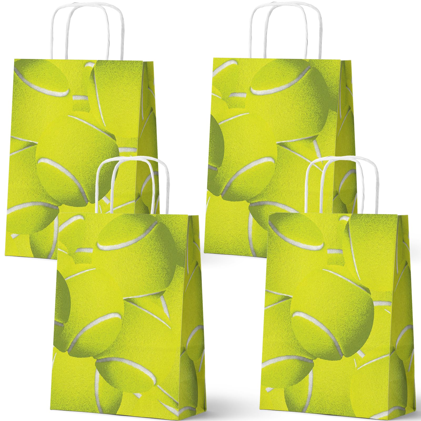 24 Pack Tennis Party Gift Bags, Tennis Goodie Bags with Handles, Tennis Party Favor Bags, Tennis Birthday Party Supplies