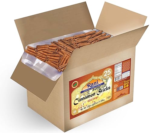 Rani - Palitos de canela de 400 onzas 25 libras 256lbs  1406-1875 palitos de 3 pulgadas de largo totalmente naturales veganos sin colores aptos para