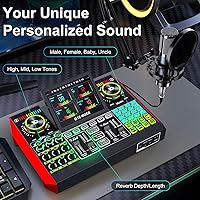 Vista 3 de Paquete de equipo de podcast con micrófono de condensador de 3.5 mm para transmisión en vivo, canto y juegos en PC/teléfono, paquete de micrófono