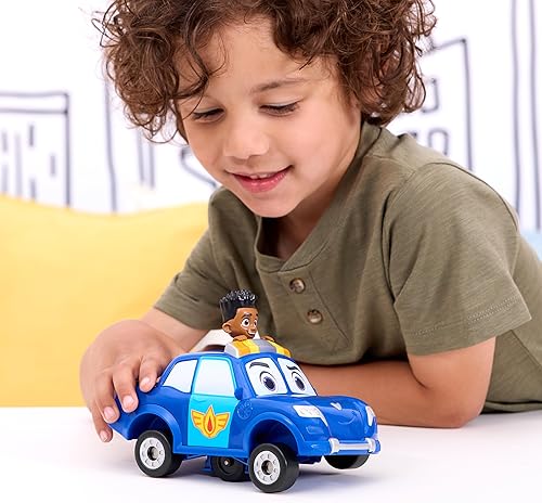 Miniatura 2 de Disney Junior Firebuds, Jayden and Piston - Coche de juguete con función de tracción y acción de deriva de donas, juguetes para niños y niñas a