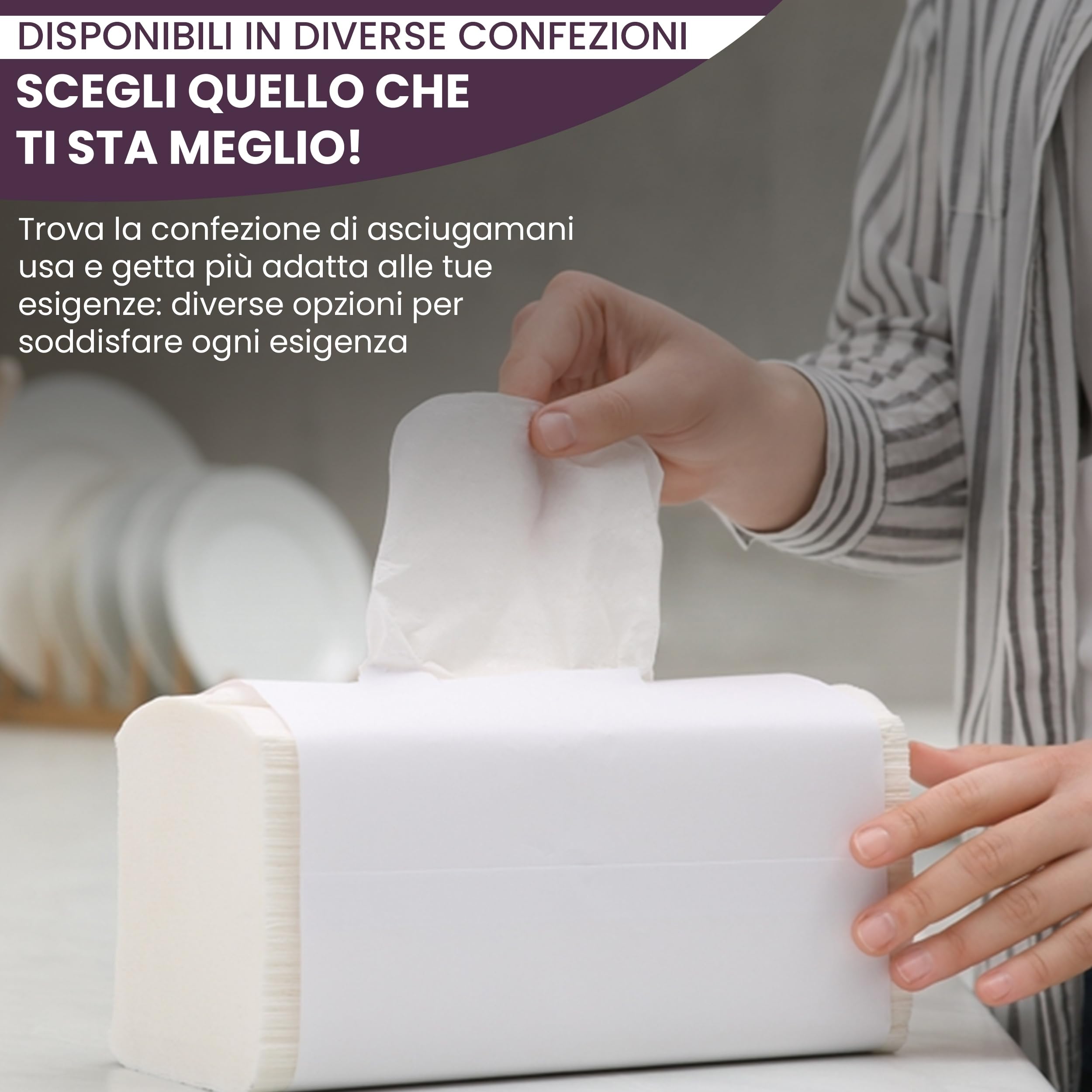 MAQA Toallas de Papel Desechables 3750 Toallas de Papel plegadas en Z de celulosa Pura, 2 Capas (25 Juegos de 150) | Biodegradables y Resistentes | Toallas de Papel Blancas para dispensadores