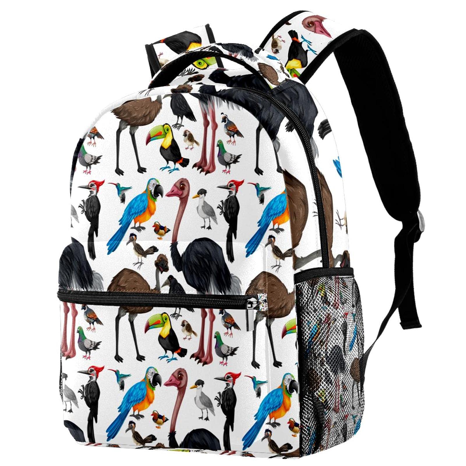 Sac à dos bleu enfant grand format 40cm avec porte-bouteille
