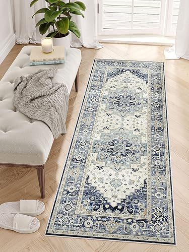 Dripex Alfombra Lavable de Tribus - 2x5 Alfombra Antideslizante sin Desprendimiento para Pasillos, Resistente a Manchas, Alfombra de Cocina,