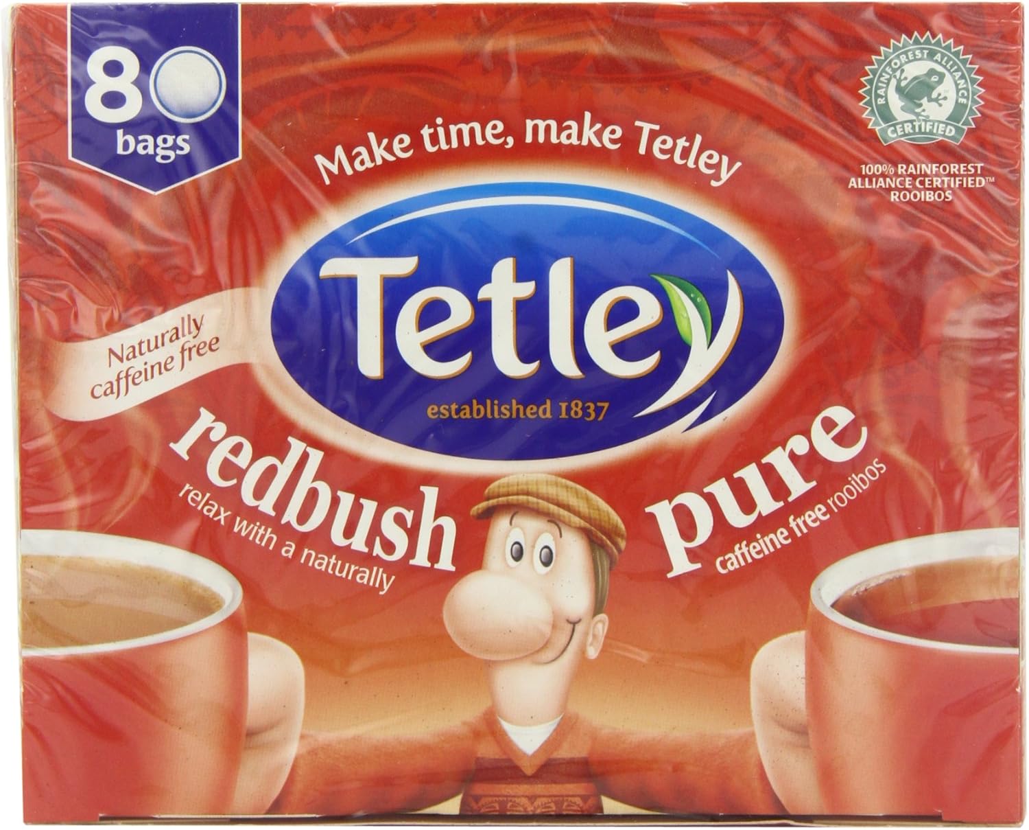 Tetley Redbush 80 Tea Bags (Pack of 3, Total 240 Tea Bags) Amazon.co
