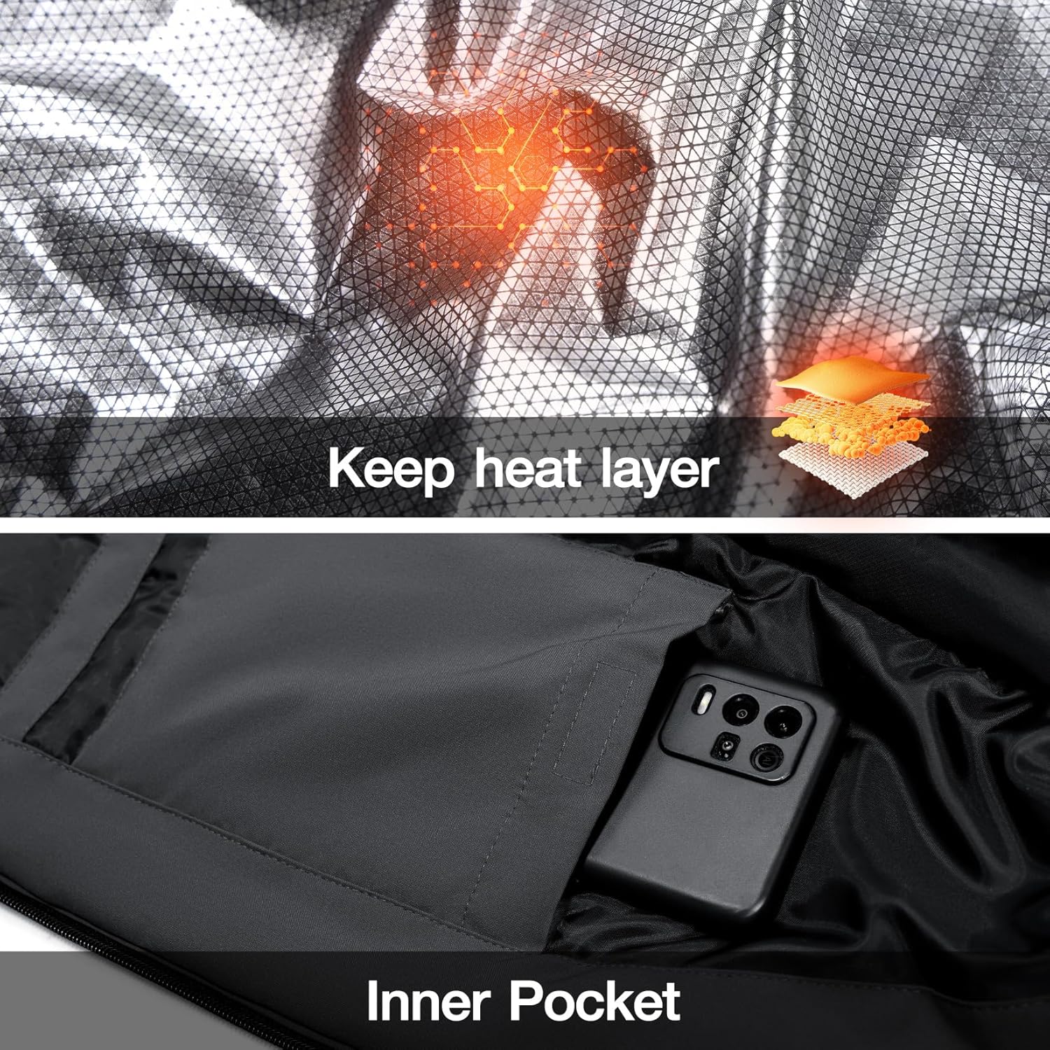 CAMEL CROWN Women's Waterproof Ski Jacket Windproof Hooded Winter Coat Warm Inner Jacket Outdoor Hiking - Image 4