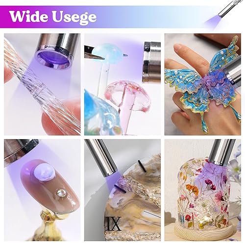 Miniatura 4 de Paquete de linterna UV y kit de resina UV fina transparente de baja viscosidad de 10.58 oz