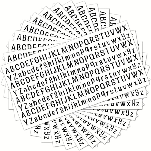 2080 Pieces 10 Sheets Letter Stickers, self-Adhesive Vinyl Waterproof Mailbox Stickers, Mailbox, Windows, Doors, Signs, Address, Enterprise (0.5