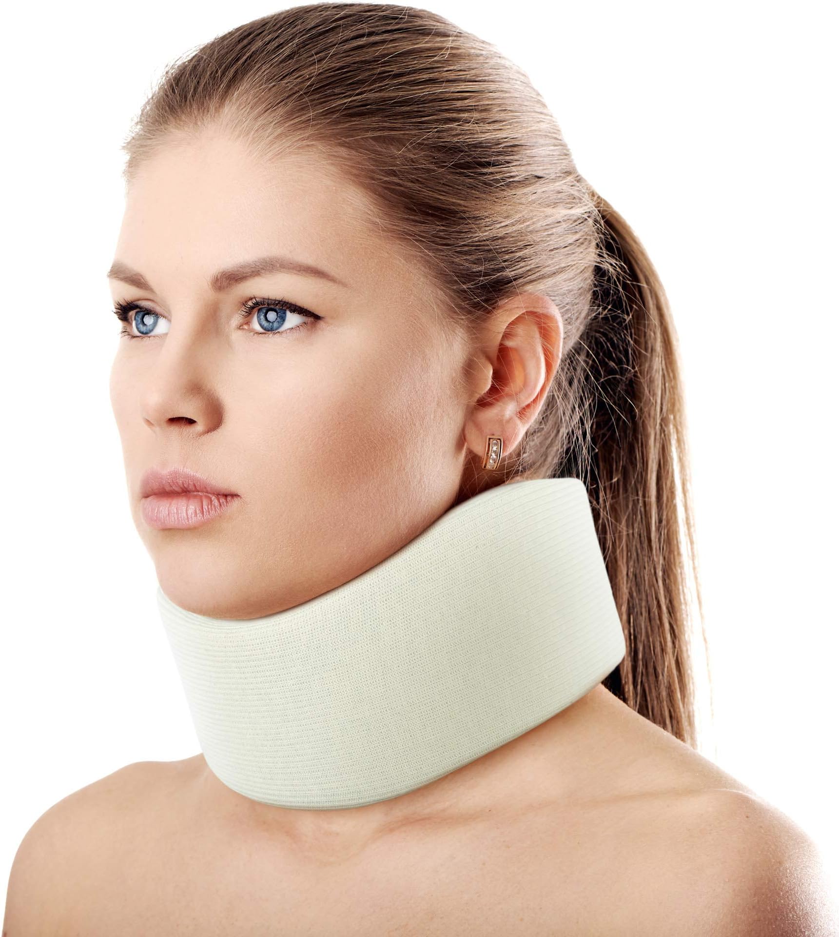 ORTONYX3.5" Ergonomic Cervical Collar/Neck Support Brace / ACNS03 Light Beige Medium