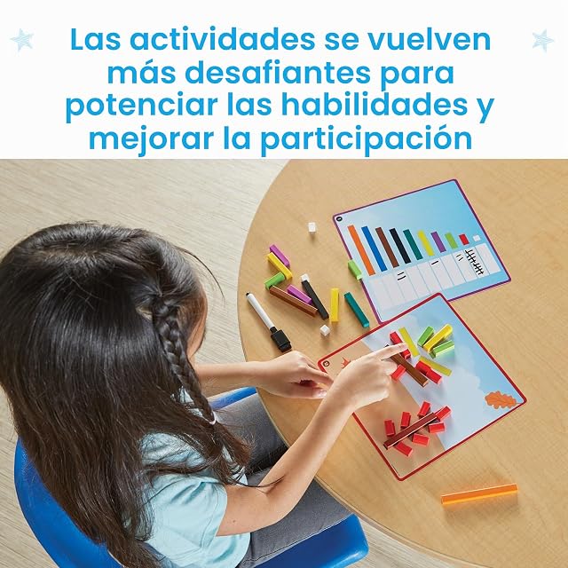 Foto 6 de 7 de Learning Resources Juego de Actividades de matemáticas Cuisenaire Rod, 5+, manipulativos KS1