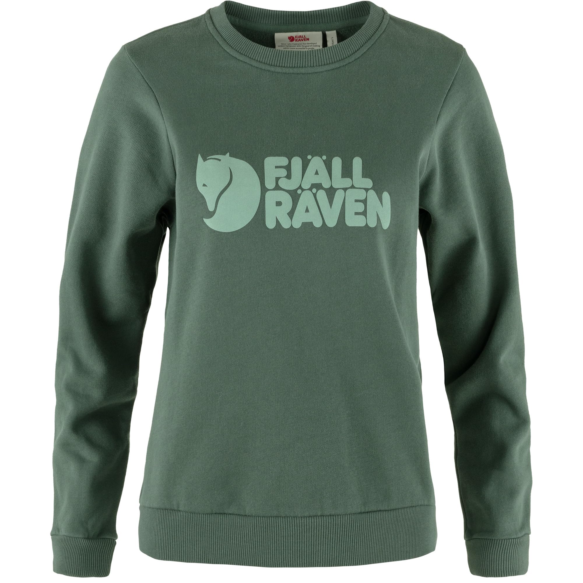 Fjällräven Logo Sweater Women's Sweatshirt - Soft Fleece, Classic Crewneck, Organic Cotton Blend - Hiking, Travel