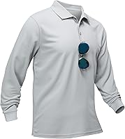 Vista 1 de MOERDENG Polo de golf para hombre, ajuste regular, secado rápido, táctico, manga corta y larga, camiseta de tenis