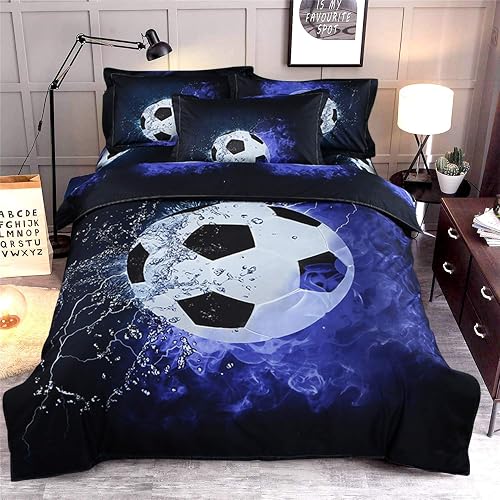 BEDDING Ensemble de literie de Football pour Football avec WONGS