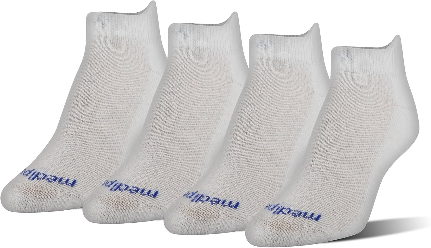 MediPeds Women's Non-Binding, Breathable Low Cut Socks with Tab, 4-pairs