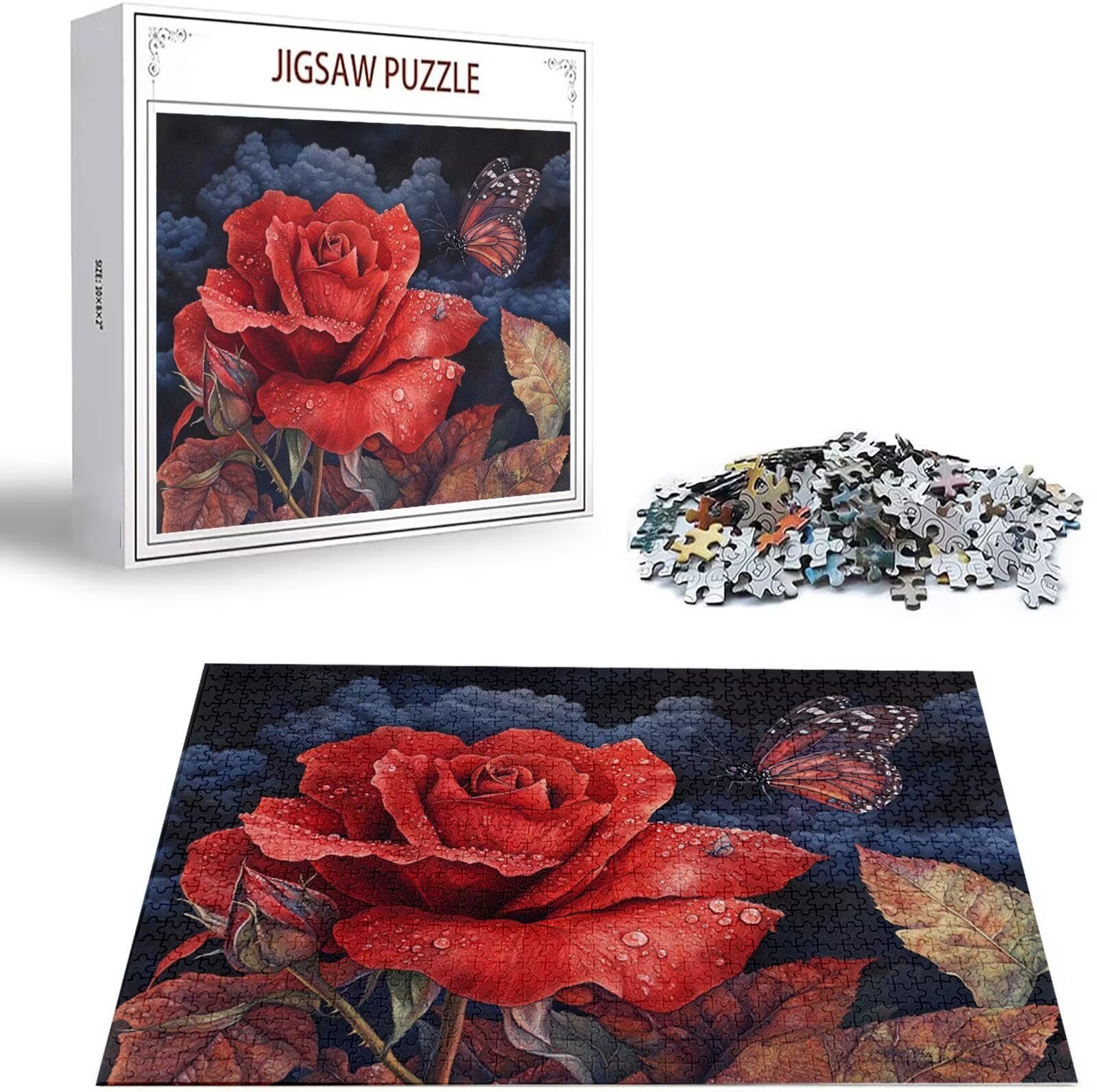 Puzzle 2000 Pezzi, 3 4 5 Anni Puzzle Rosa 6 7 8 Anni Giochi Educativi Sostenibili Con Motivi Per Adulti Da Gioco in Legno Di Alta Qualità Jigsaw Farfalla per Gioco Familiare, 2026 Regalo Natale H-7637