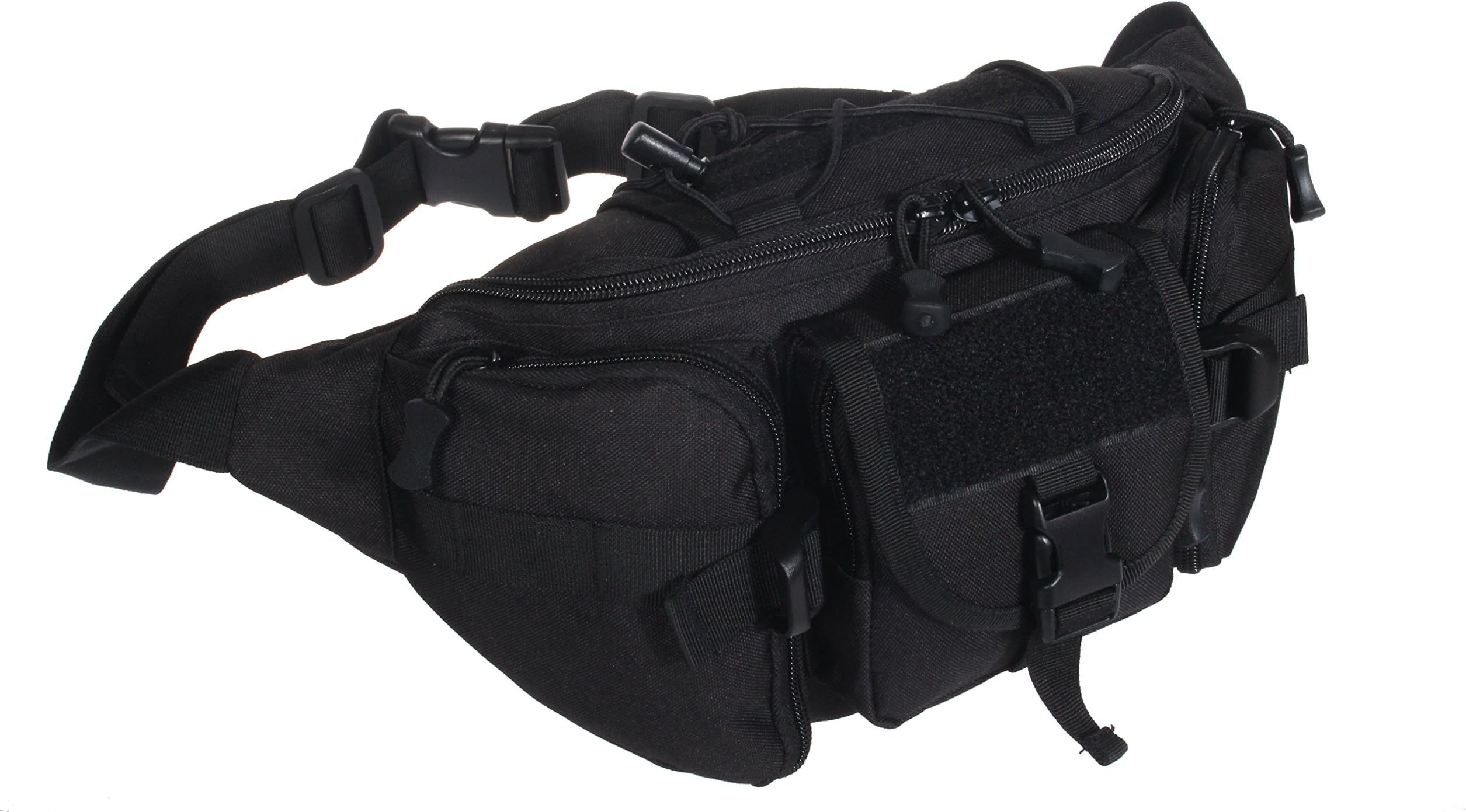 Loglife Outdoor Tactical Military Waist Pack Bag Packs Waterproof Hip Belt Bag Pouch Travel Hiking Climbing Hunting (BK)