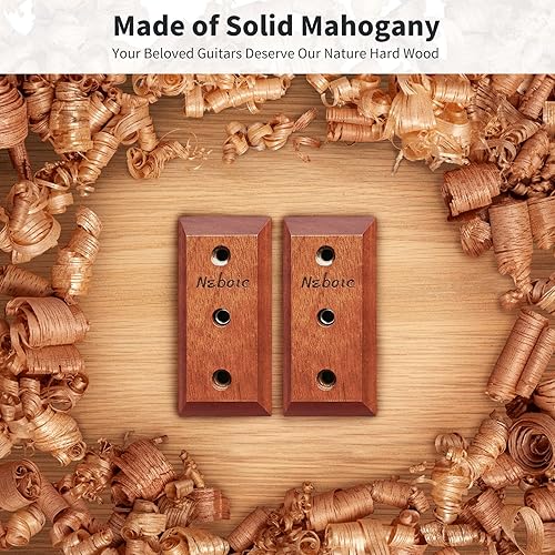 Miniatura 2 de Soporte de pared para guitarra, 3 unidades de madera para guitarra, gancho de guitarra, accesorios de guitarra para bajo eléctrico acústico,