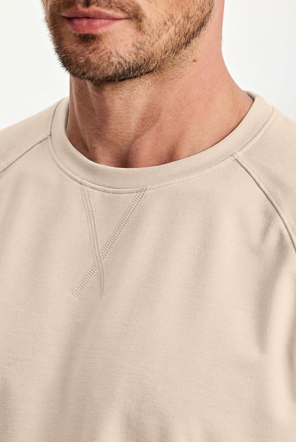JMIERR Mens Casual Oversized Short Sets 2 Piece Summer Outfits Raglan Sleeve T-shirts & Shorts Tracksuit image 4