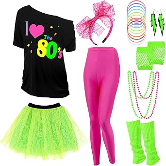 Vabean 80s Costumes for Women 1980s Outfit