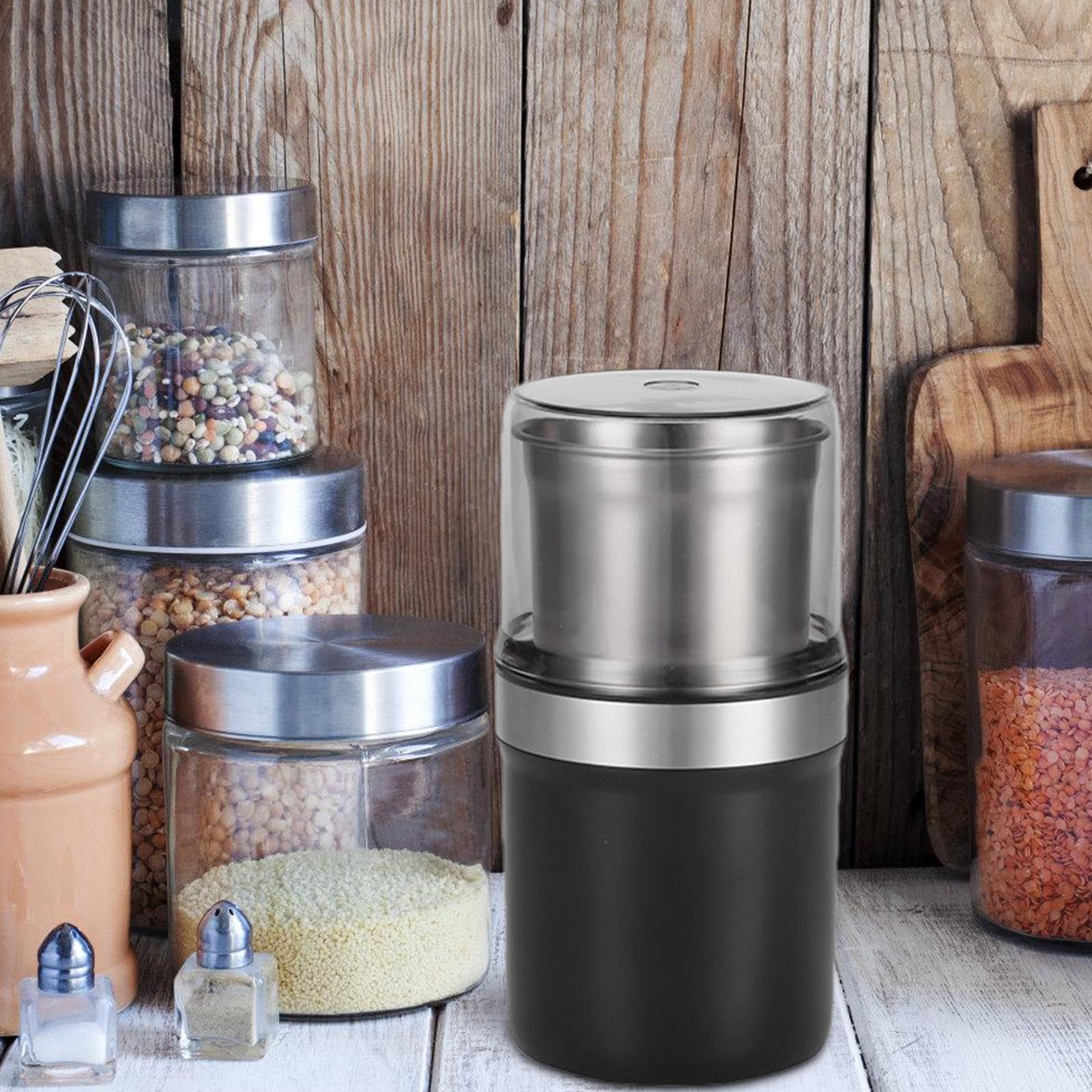 Nussmühle elektrisch, Kaffeemühle elektrisch,Pfeffermischer | Tragbare Salz- und Pfeffermühle, abnehmbare Gewürzmühle, geeignet für Salz, Pfeffer, Nüsse, Getreide und Kaffeebohnen