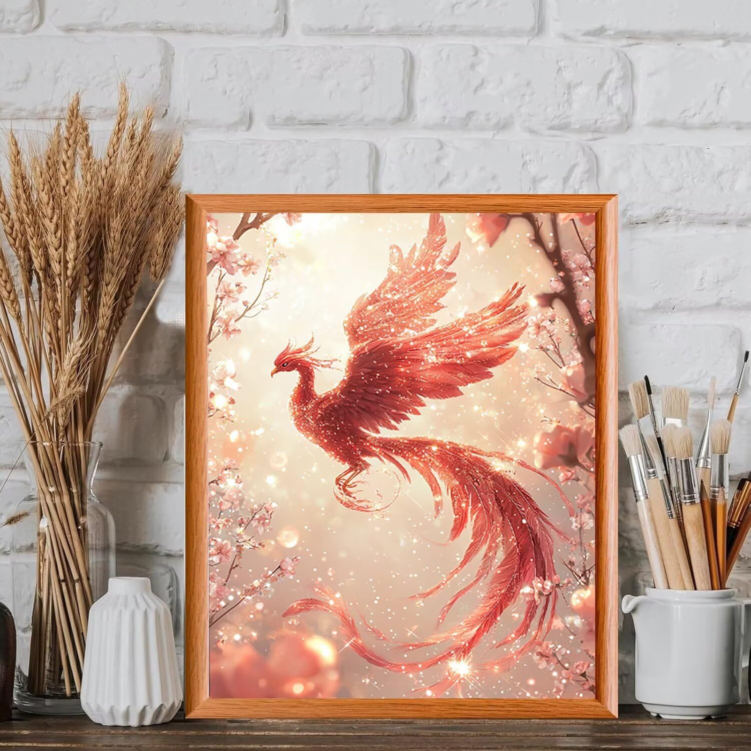 WEISHIWE Dipingere con i Numeri Adulti Fenice animale, 60x80cm s-173 | Paint by Numbers Kit con Pennelli e Acrilico Pigmento, Fai da te Olio La Pittura di Numeri Kit, Decora la Casa, senza Cornice
