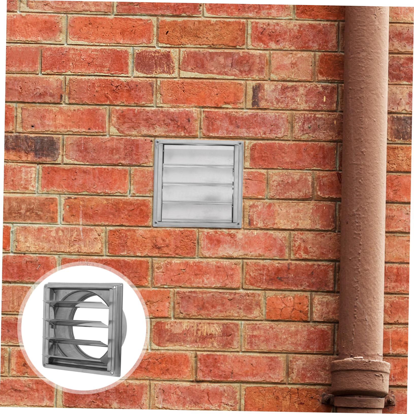 NUOBESTY Rejilla de Ventilación Cuadrada Color Plata de Acero Inoxidable Cubierta de Ventilación y Duradera para Baño y Edificios Comerciales