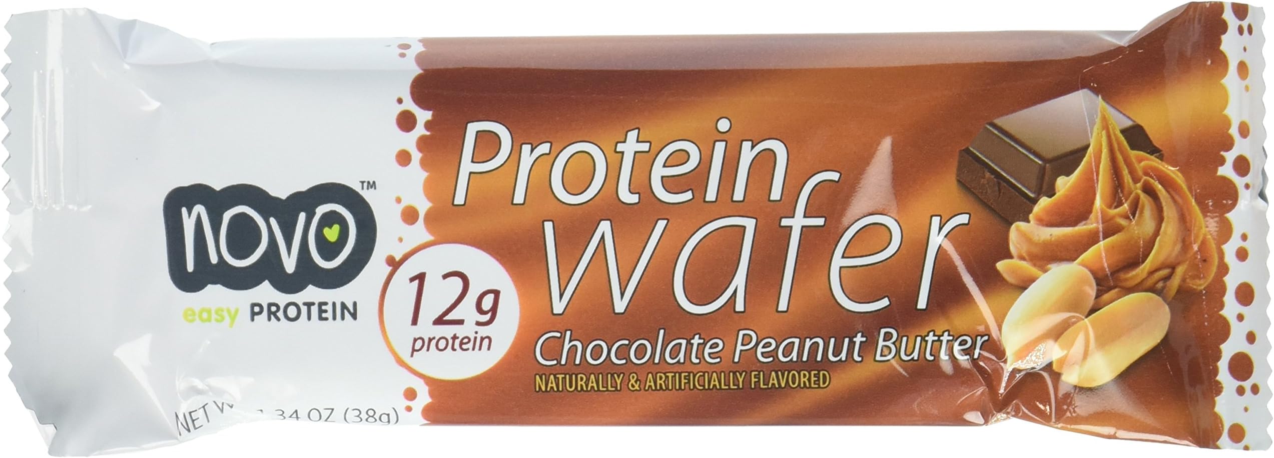 Protein Wafer Peanut Butter - Box of 12 Bars, Peanut Butter, 12 Count
