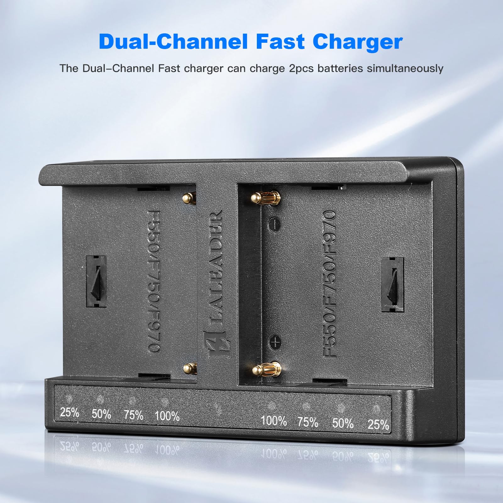 Soonpho 2-Pack NP-F970 Batterie de Rechange Remplacement Battery Smart LED Chargeur Double USB-C pour Sony NP-F970 F960 F950 F770 F750 F570 F550 Compatible Godox Neewer Caméscope/Moniteur/Camera