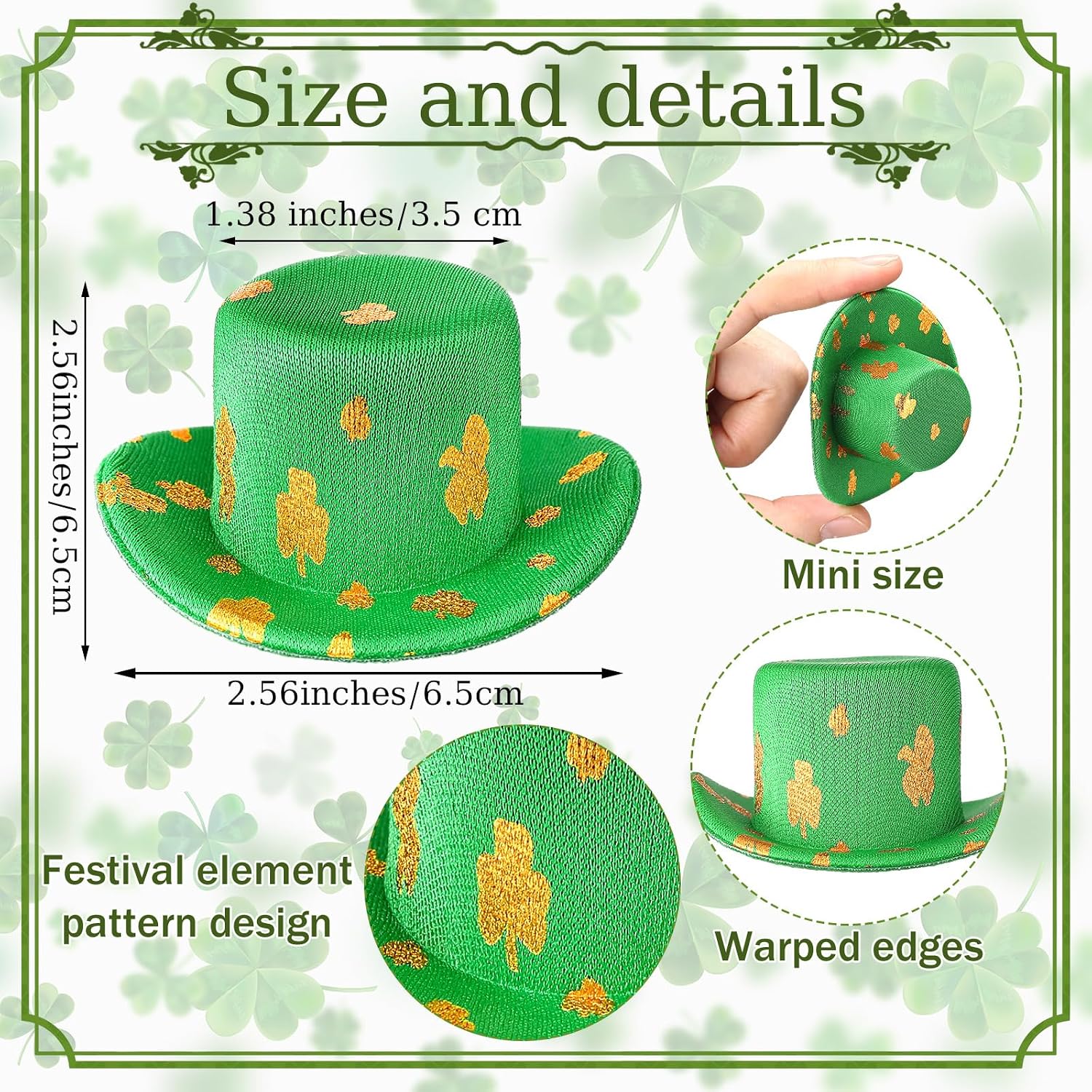 Pickmesh 20 Pcs Mini Beer Mug St. Patrick's Day Shot Glasses Green Leprechaun Hats 1 oz Plastic Beer Mug Clear Shot Glasses with Handle Irish Green Party Cup for St Patrick Party Mini Doll Accessories image 4