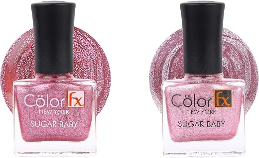 Color Fx New York Nail Enamel Sugar Baby | Chip Resistant | 21 Toxins Free | Quick Dry | Non-Yellowing | 100% Vegan | Trav...