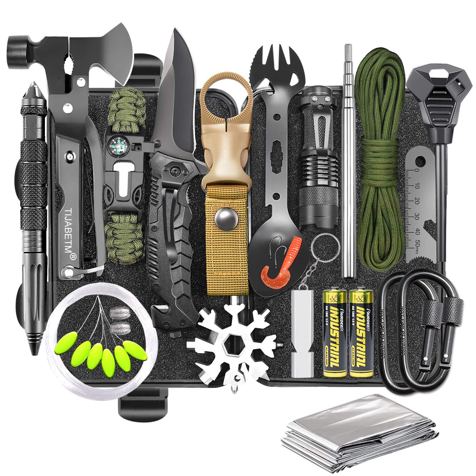 Gifts for Men Dad Husband, Survival Gear and Equipment Kit 30 in 1