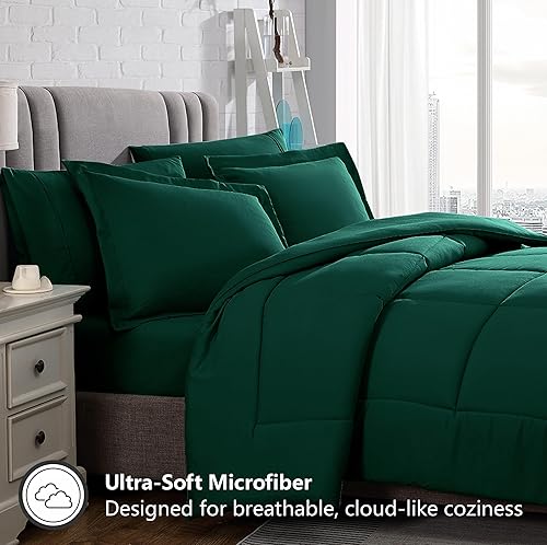 Miniatura 2 de American Home Collection Juego de edredón, peso medio, alternativa al plumón, microfibra ultrasuave, tamaño KingCalifornia King, juego de 3 piezas