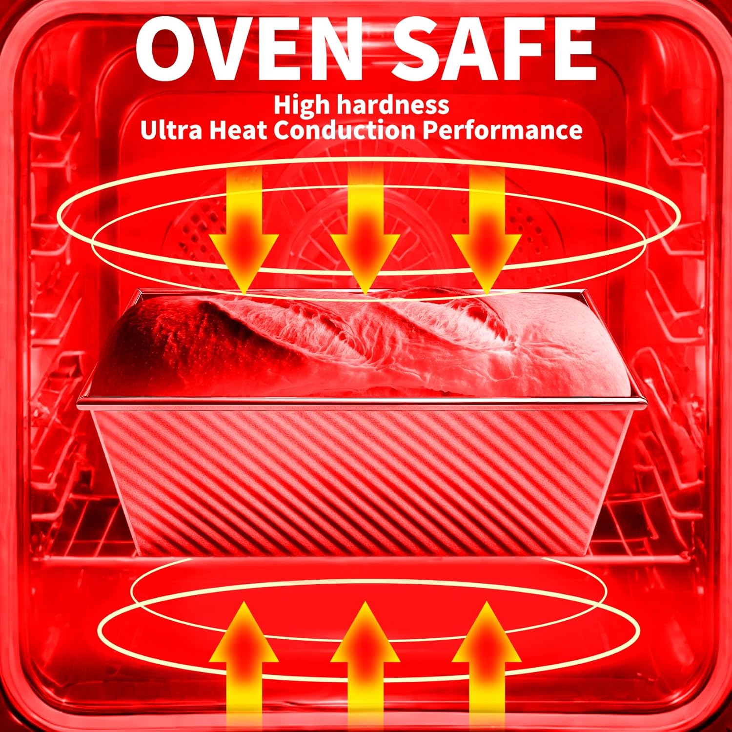 Pullman Loaf Pan with Lid 13x4, Large Bread Pan for Homemade Sandwich with Cover, 2.2lb Long Bread Loaf Tin for Sourdough, Nonstick & Easy Clean (Gold) - Image 8