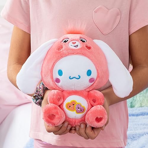 Miniatura 5 de Cinnamoroll vestido como oso Love-a-Lot de 9 pulgadas, peluche de tamaño divertido, rosa, suave, abrazable, bueno para niñas y niños, empleados,