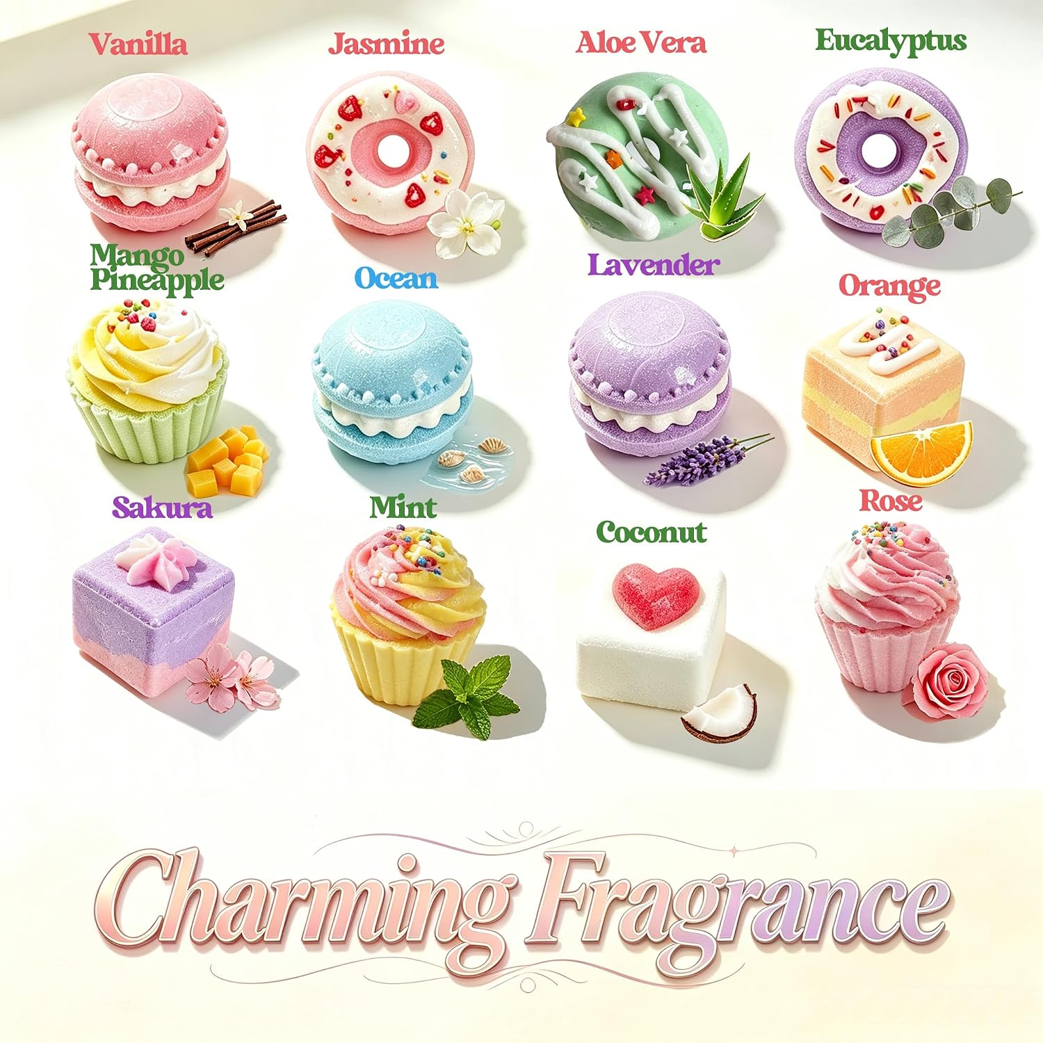 Bath Bombs-12 Natural Bath Bombs for Women Kids Gift Set