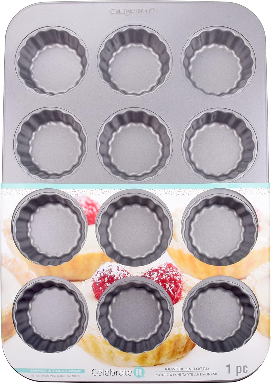 Celebrate It Non-Stick Mini Tart Pan, 6 Pack