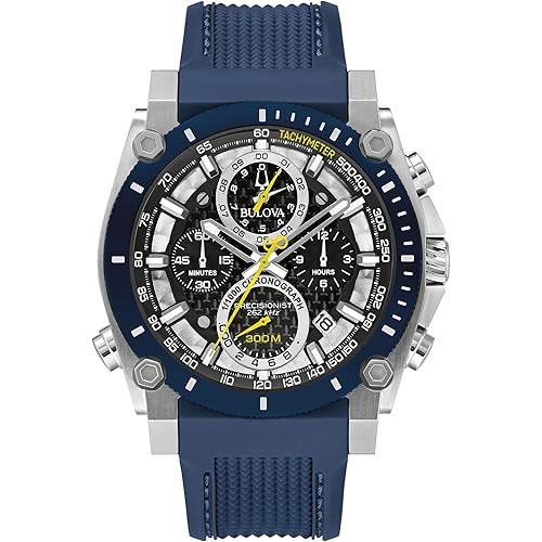 Bulova Men's Icon High Precision Quartz Chronograph Watch, Curved Mineral Crystal