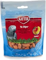 Kaytee Yo Dips Mango Yogurt Dipped Treats for Parrots, 3.5oz - Crunchy Fortified Nuggets for Bonding & Fun