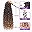 ZRQ 8 Packs Boho Faux Locs Crochet Hair 24 Inch Ombre Goddess Locs Croceht Braids, Pre Looped Boho Goddess Loc,Curly Bohemian Locs With Curly Ends Hair Extension T27