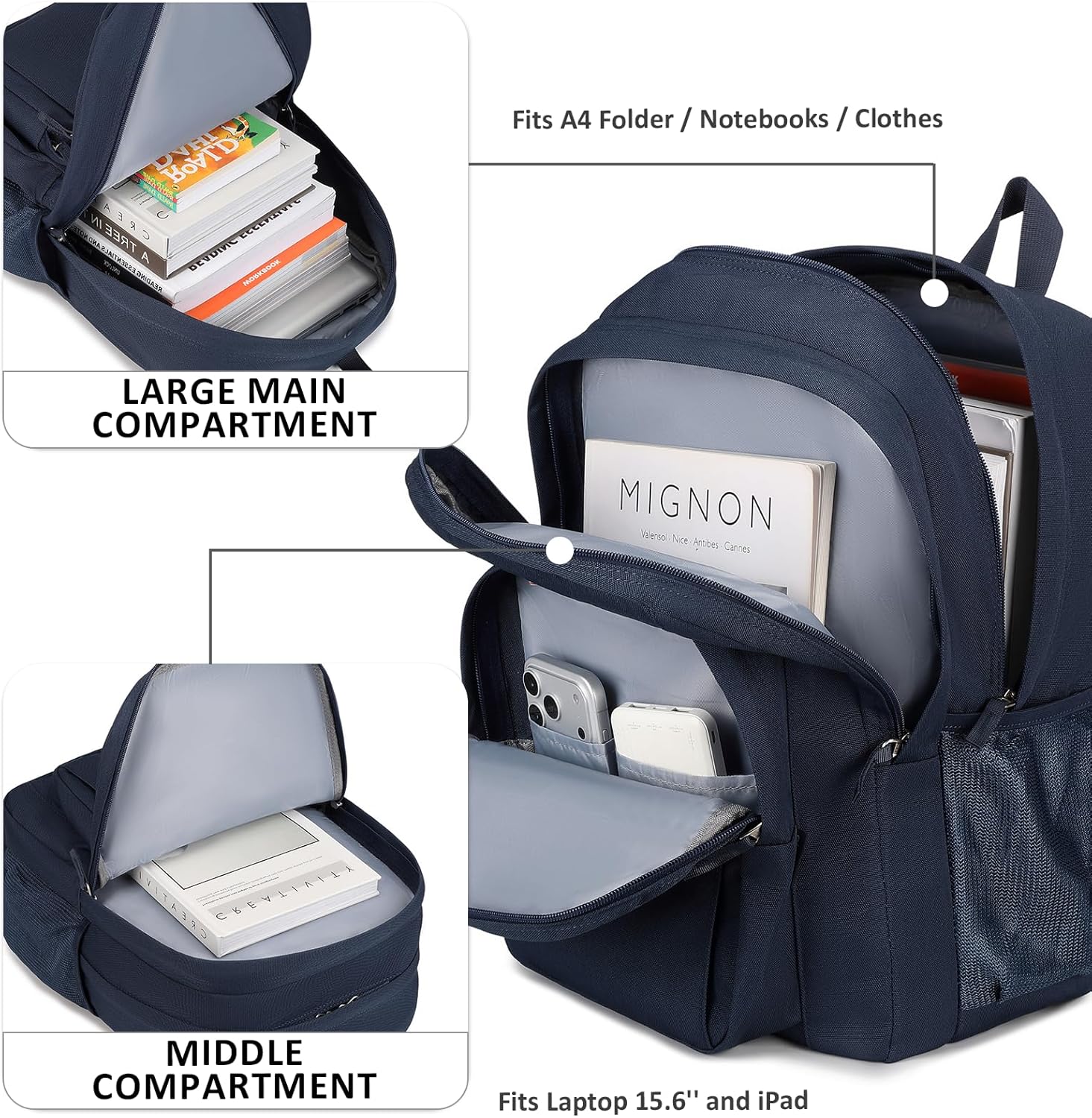 abshoo Classical Basic Travel Backpack For School Water Resistant Bookbag | For School, For School