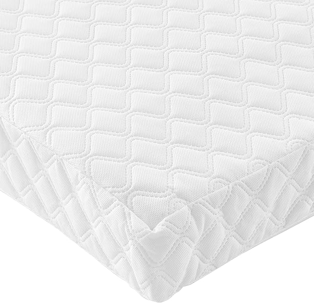 Tutti Bambini Sprung Cot Bed Mattress (70 cm X 140 cm) Breathable Spring Baby Bed Mattress - Made From Just Tec Technology