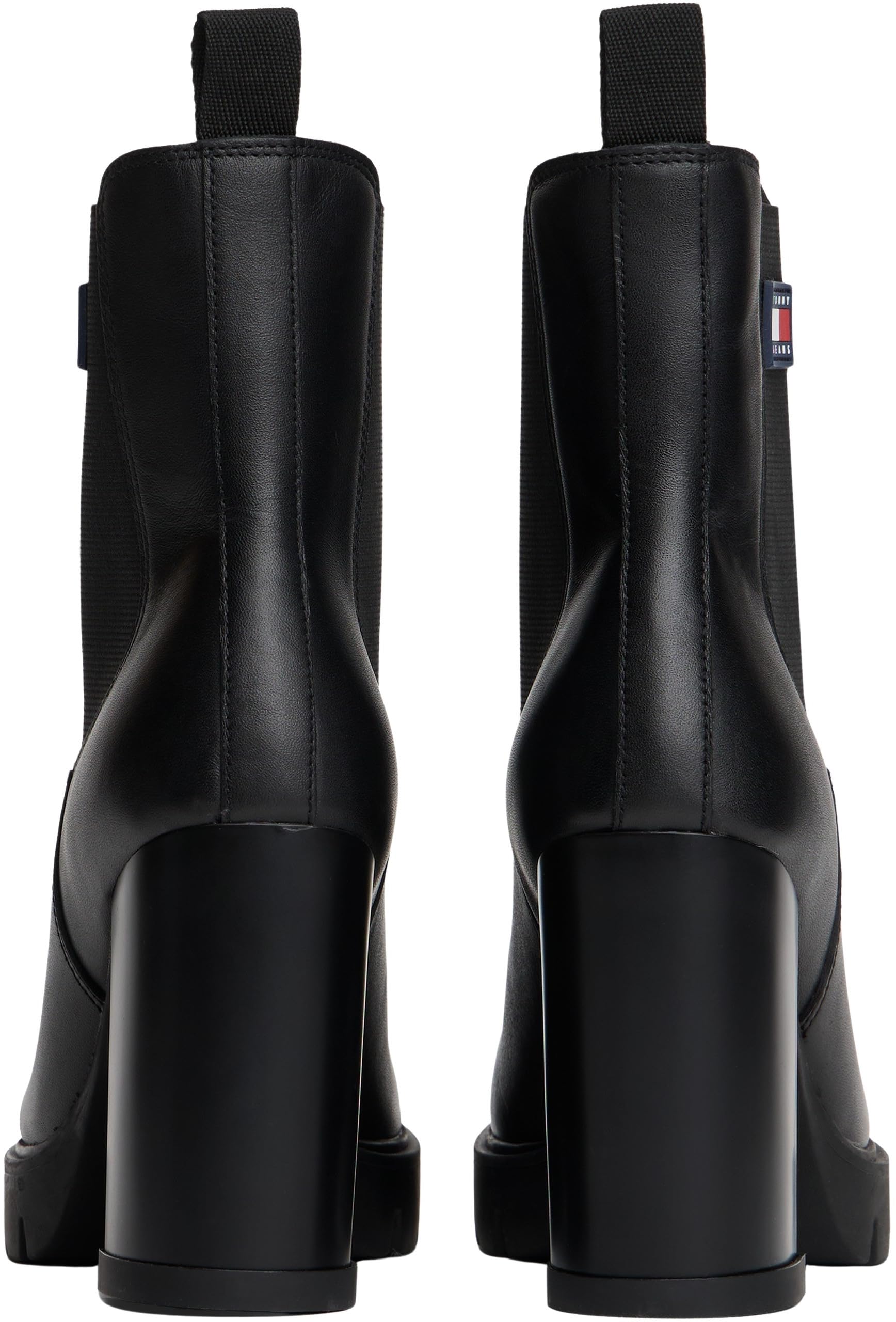 Tommy Jeans Donna Stivali Mezza Gamba Leather con Tacco