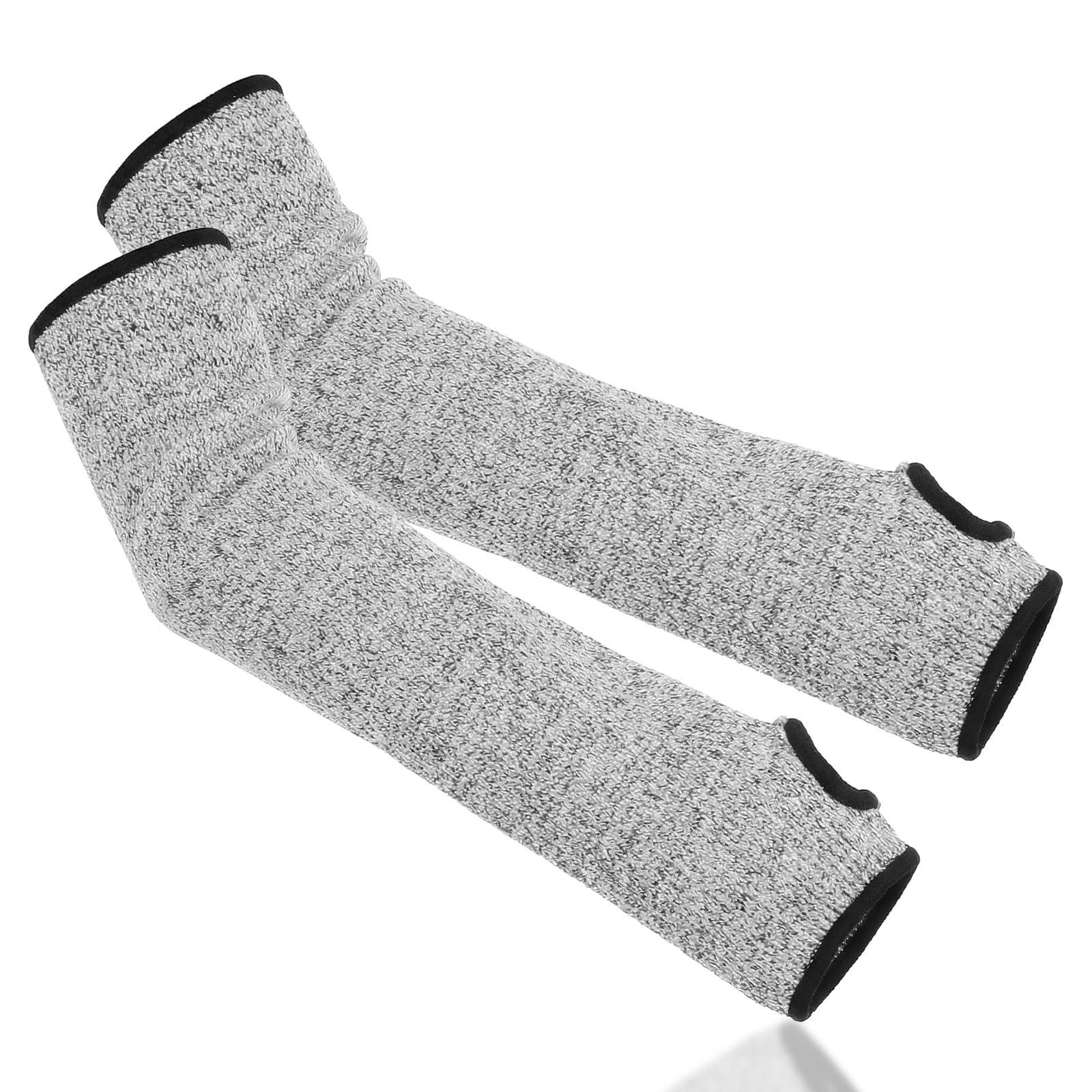 Sorcristy 2PCS Arm Guards, Forearm Protector Cut Resistant Arm Sleeves Protective with Thumb Hole for Gardening Welding Kitchen Farm Work, Protection Sleeves Guard Bracers for Men Women (Grey)