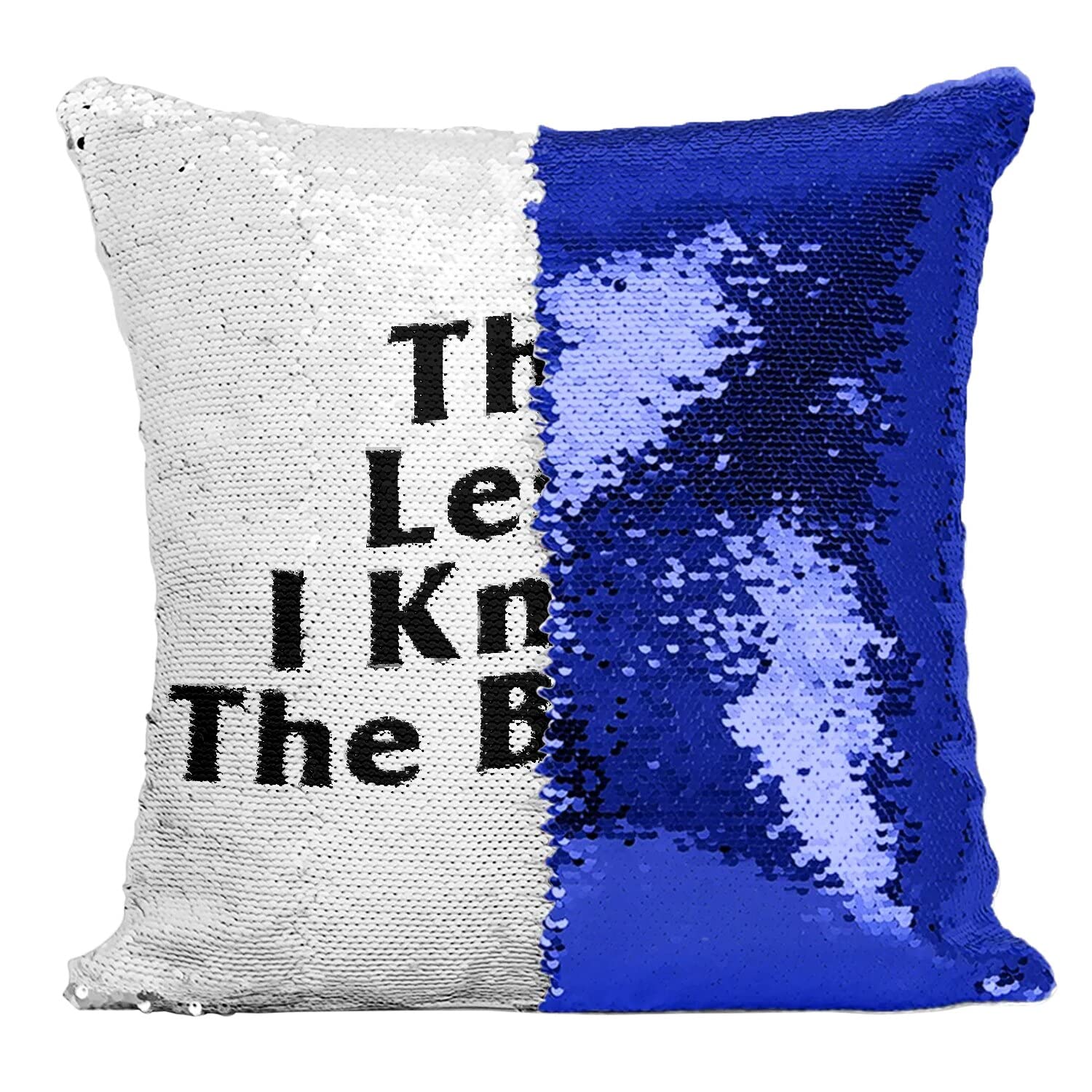Coussin Paillettes Bleu à Message Sneakerhead Collection