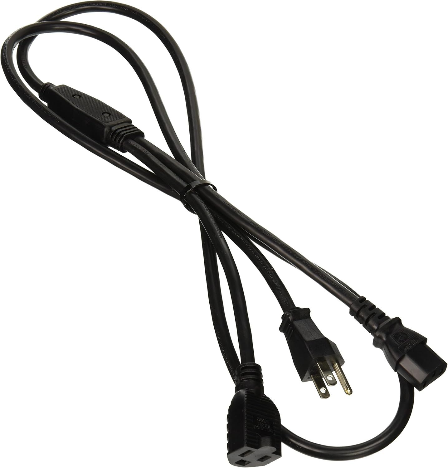 C2G Legrand Power Cord with 1 to 2 Power Splitter, 16 AWG