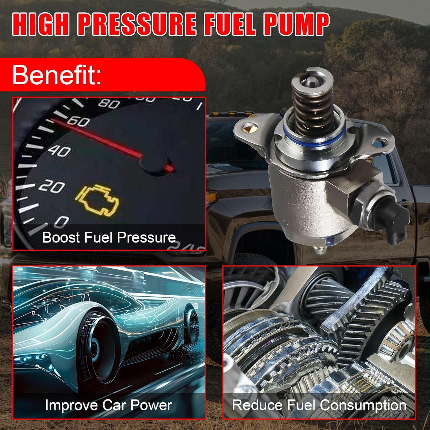 High Pressure Mechanical Fuel Pump Compatible with Audi A4 2010-2016, A5 2010-2014, A6 2012-2015, Q5 2011-2017 with Seal Replace# GDP602, 06J127025E, 06J127025F, 06J127025G, 06J127025K