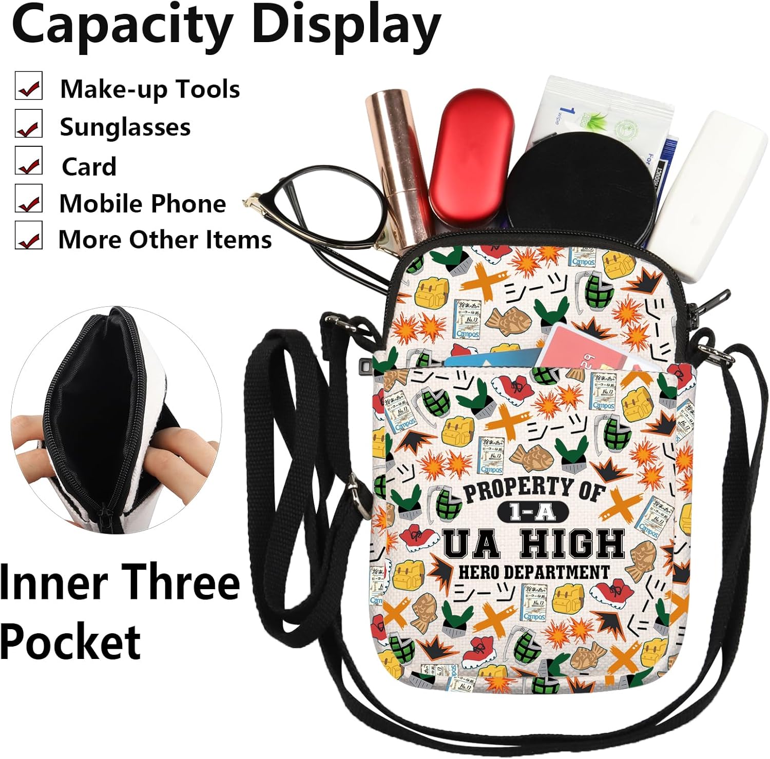 G2TUP Anime Lover Crossbody Bag Anime Character Gifts Anime Shoulder Bag Manga Gift - Image 5